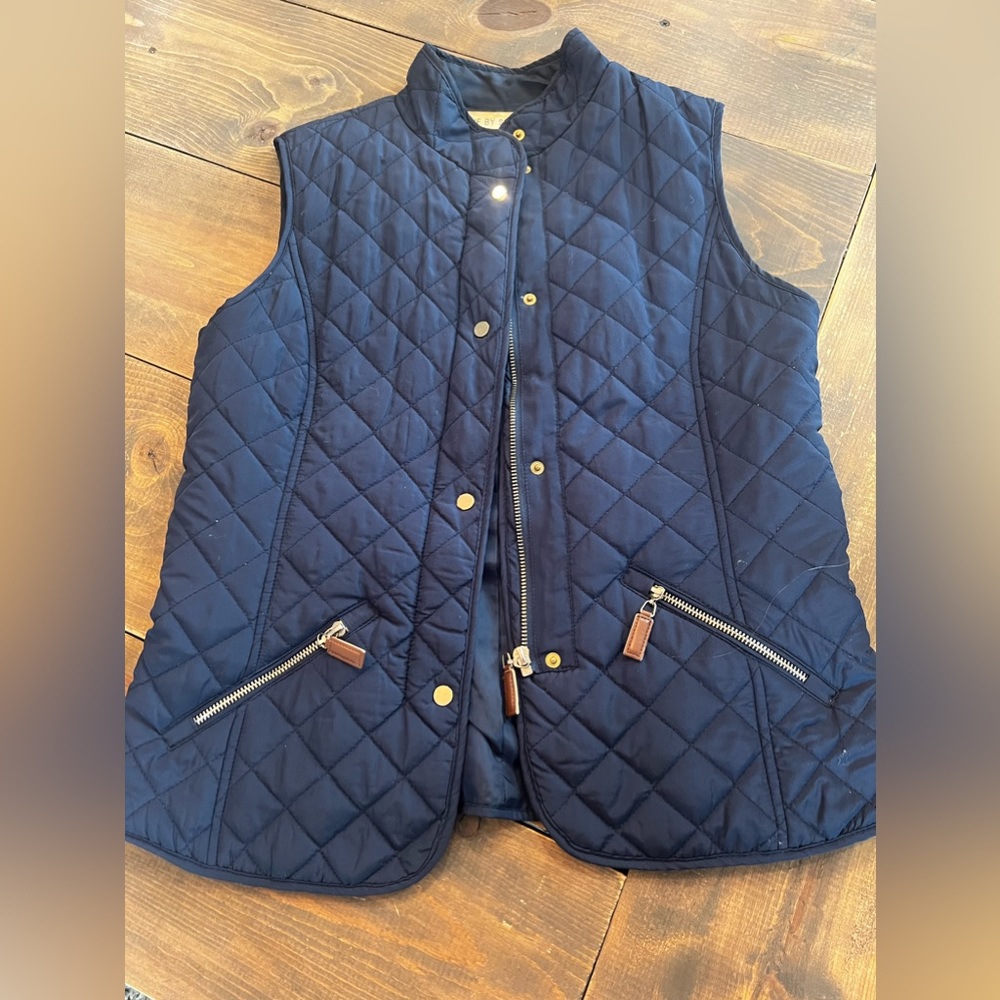 If By Sea Navy Vest, size small